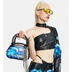 Namilia Dolphin Vegan Leather Jacket